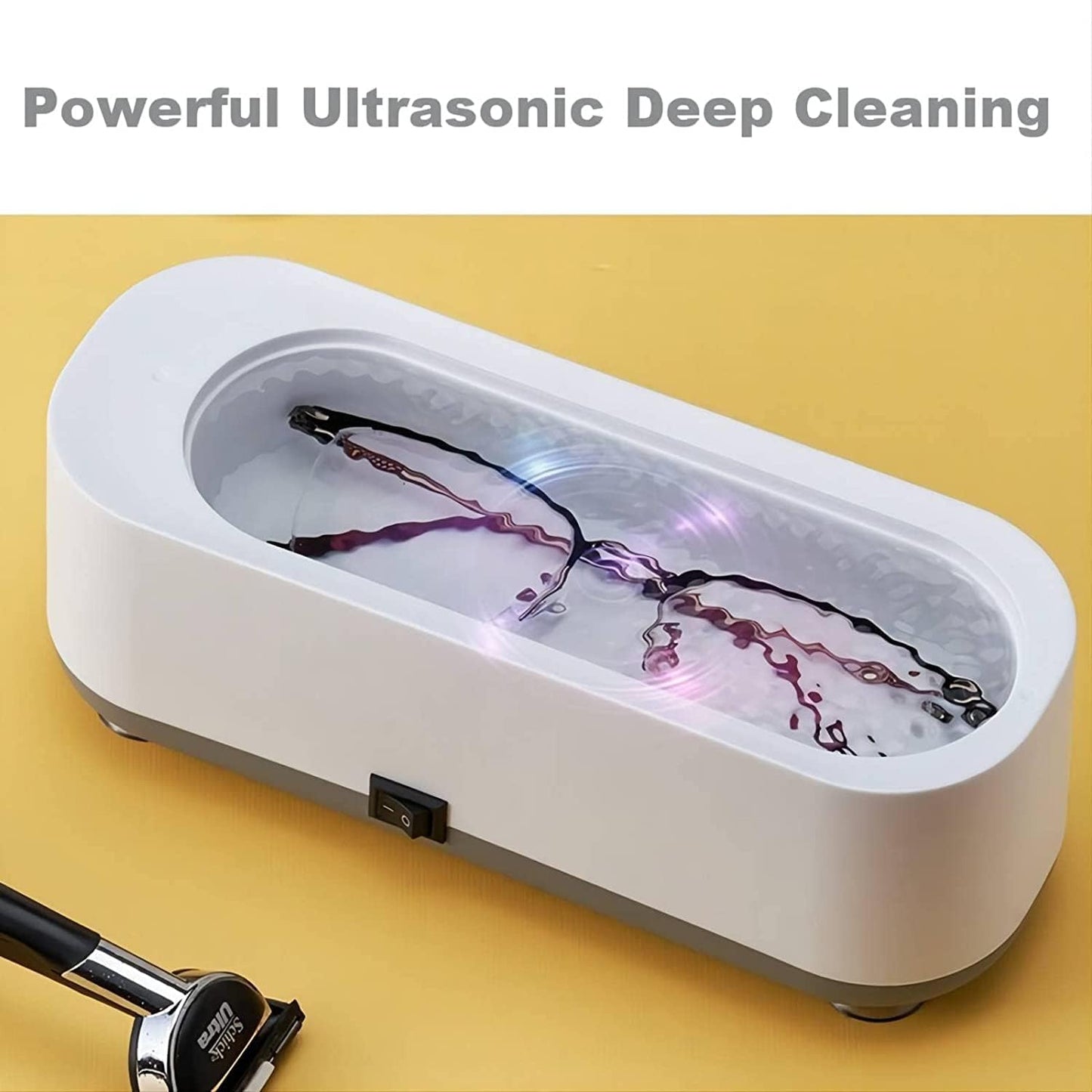 SparkleClean: Mini Ultrasonic Jewelry Cleaner Machine – 360° Deep Cleaning Device