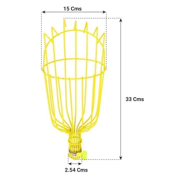 PickPro: Lightweight Metal Fruit Picker Basket for Mangoes, Apples & More - Juggledrops