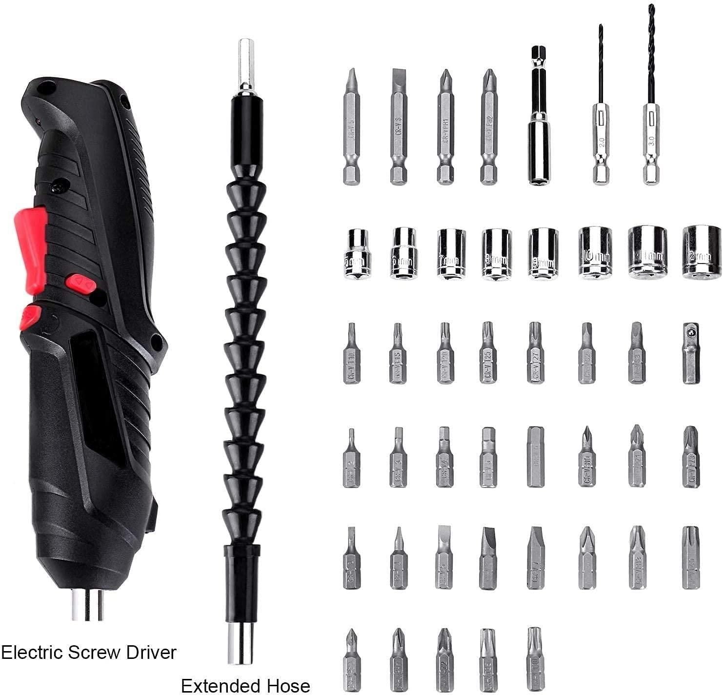 ToolSpin:47-in-1 Cordless Electric Screwdriver Set – Rechargeable, Foldable & LED Light Power Driver Kit - Juggledrops