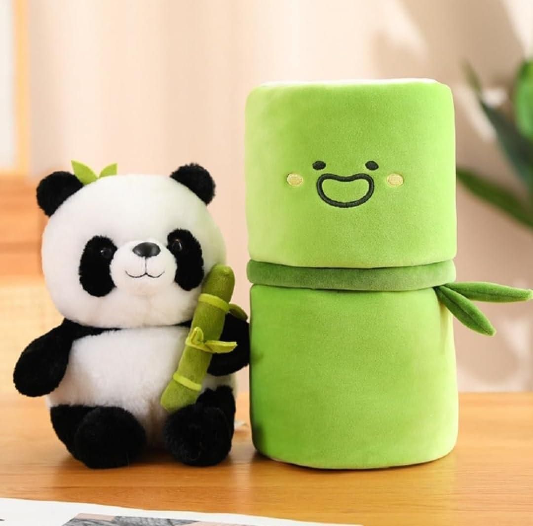 BambooBuddy: Cute Panda Plush Toy with Hidden Surprise Panda Inside - Juggledrops