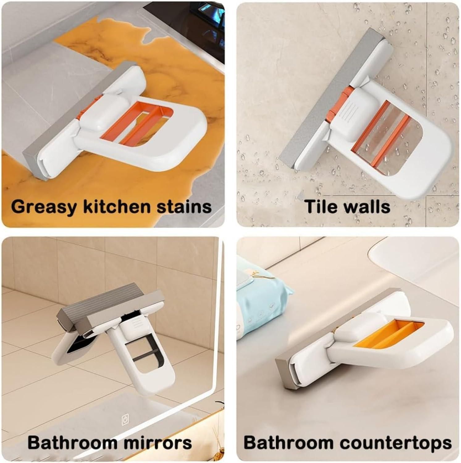 SqueezeClean: Compact Self-Squeezing Mini Mop for Effortless Everyday Cleaning - Juggledrops