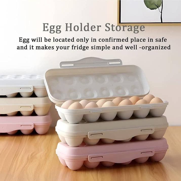 EggNest: BPA-Free 18-Egg Storage Container – Stackable, Spill-Proof & Space-Saving Egg Organizer - Juggledrops