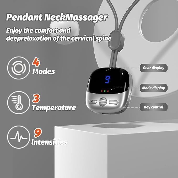 RelaxGo: Electric Neck Massager with Heat | Portable Neck Pain Relief