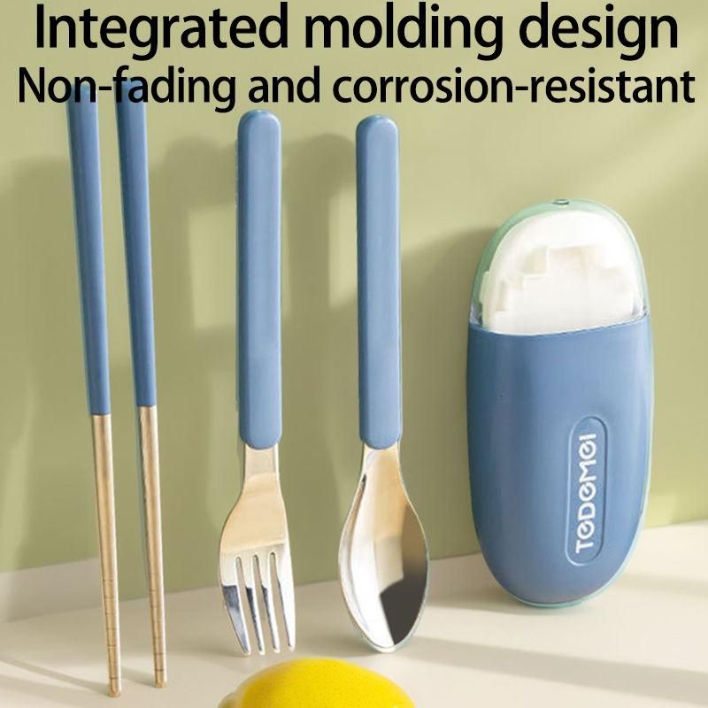 SteelGo: Portable Travel Cutlery Set – Stainless Steel Fork, Spoon & Chopsticks with Case for Office, Camping & Travel - Juggledrops