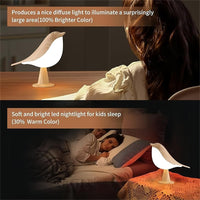 AviGlow: Touch Dimmable Bird Table Lamp with Aromatherapy – USB Rechargeable LED Night Light for Bedroom & Desk - Juggledrops