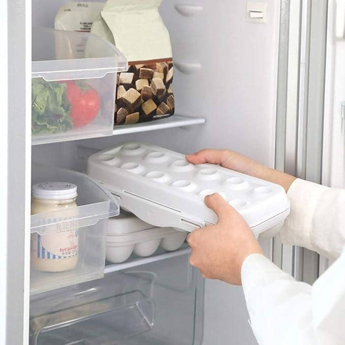 EggNest: BPA-Free 18-Egg Storage Container – Stackable, Spill-Proof & Space-Saving Egg Organizer - Juggledrops