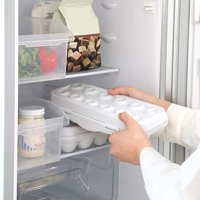 EggNest: BPA-Free 18-Egg Storage Container – Stackable, Spill-Proof & Space-Saving Egg Organizer - Juggledrops