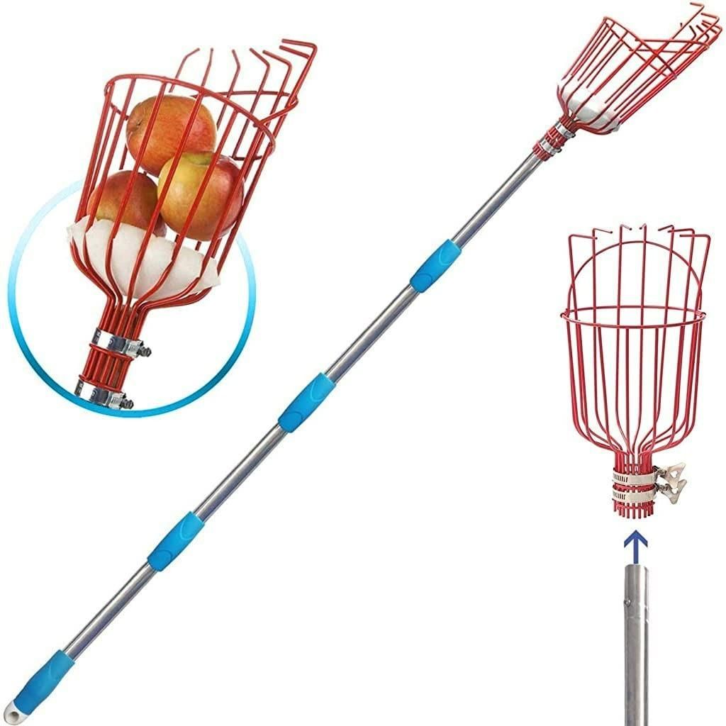 PickPro: Lightweight Metal Fruit Picker Basket for Mangoes, Apples & More - Juggledrops