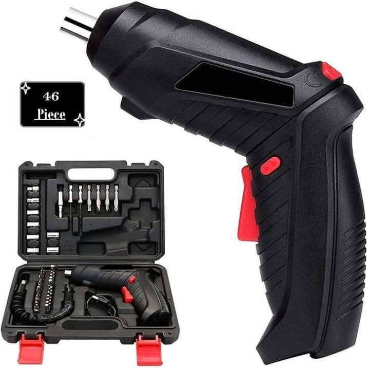 ToolSpin:47-in-1 Cordless Electric Screwdriver Set – Rechargeable, Foldable & LED Light Power Driver Kit - Juggledrops