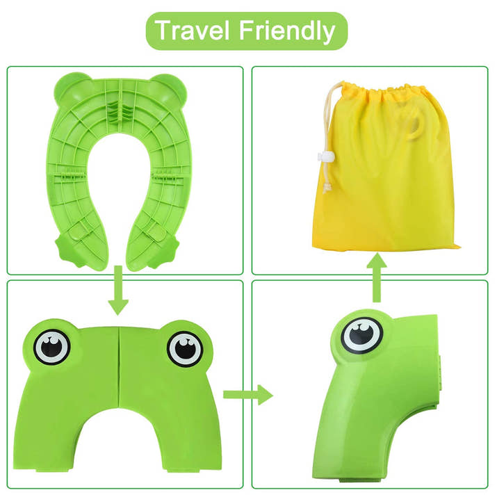 TinyGo: Folding Travel Toilet Seat for Kids – Portable Potty Training Seat with Carry Bag