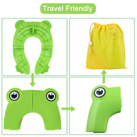 TinyGo: Folding Travel Toilet Seat for Kids – Portable Potty Training Seat with Carry Bag