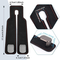 2 in 1 Premium Leather Car Metal Hooks (Pack of 2)