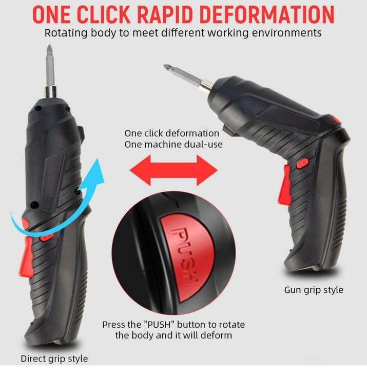 ToolSpin:47-in-1 Cordless Electric Screwdriver Set – Rechargeable, Foldable & LED Light Power Driver Kit