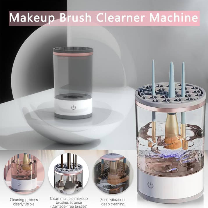 BrushPure: Electric Makeup Brush Cleaner – USB Rechargeable Automatic Deep Cleaning Device