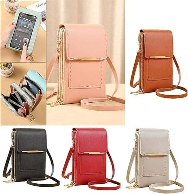 SafeCarry: Anti-Theft RFID Leather Crossbody Phone Bag for Women