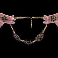 Black Crystal Set of Necklace and Earring (Pack of 1)