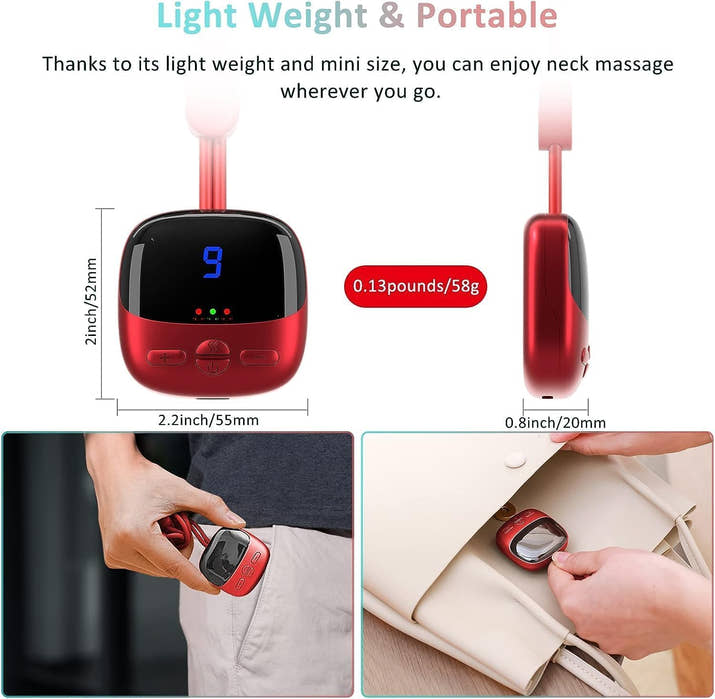 RelaxGo: Electric Neck Massager with Heat | Portable Neck Pain Relief