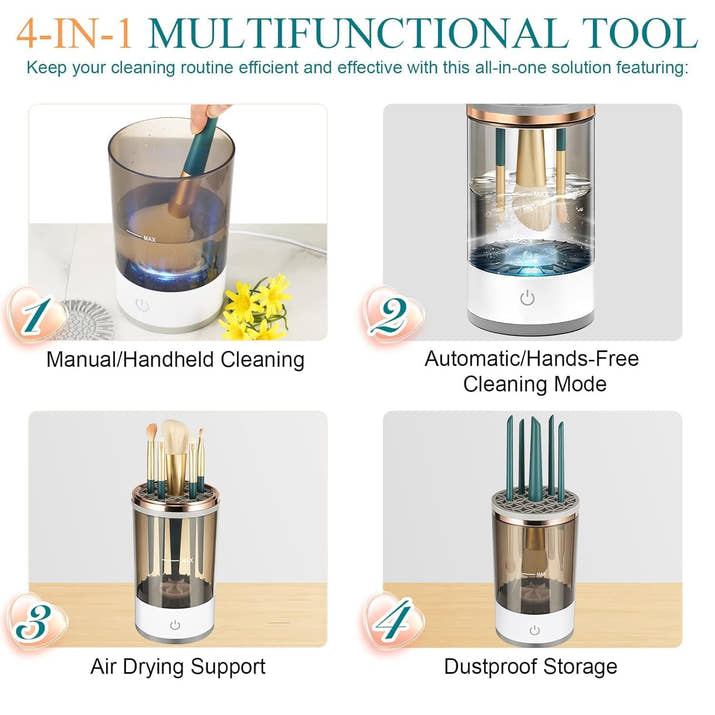 BrushPure: Electric Makeup Brush Cleaner – USB Rechargeable Automatic Deep Cleaning Device