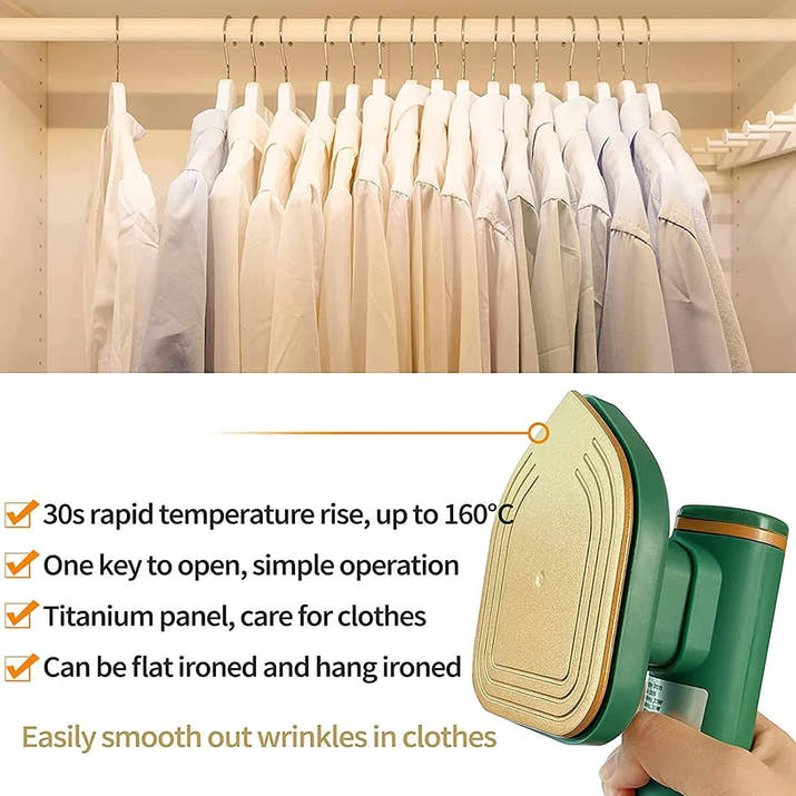 SteamGo: Portable Travel Steamer Iron for Clothes – Handheld Garment Steamer for Home & Travel