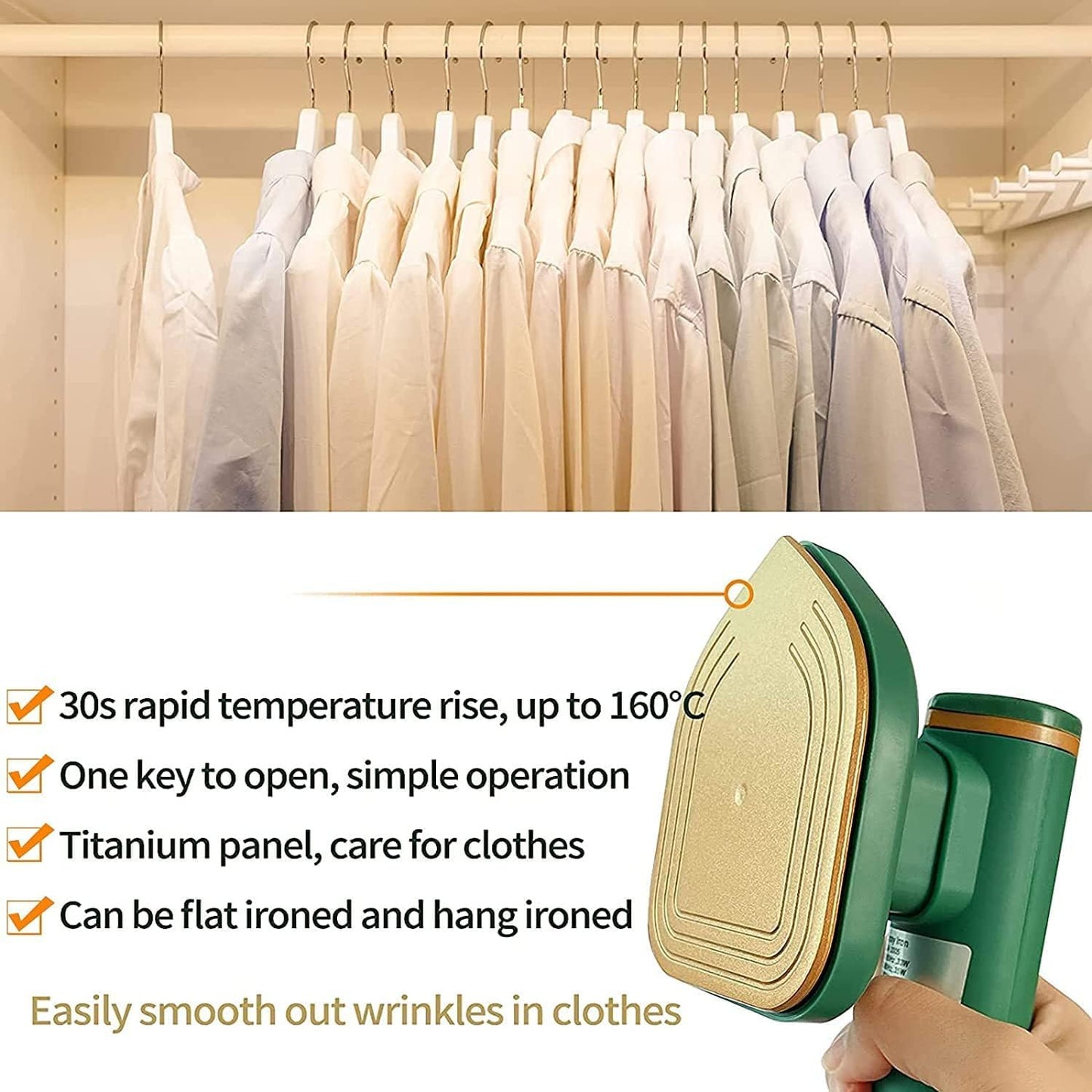 SteamGo: Portable Travel Steamer Iron for Clothes – Handheld Garment Steamer for Home & Travel