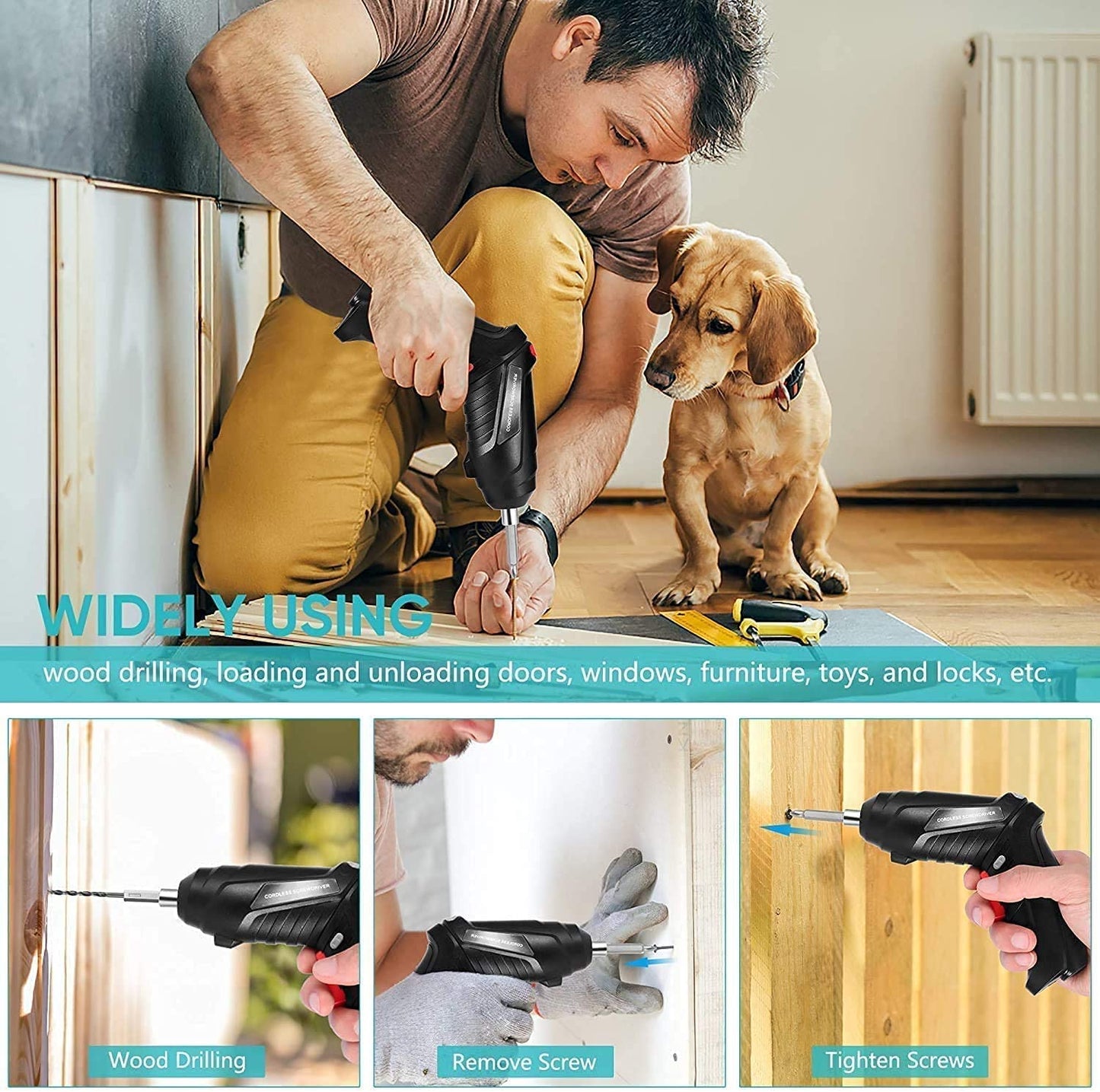 ToolSpin:47-in-1 Cordless Electric Screwdriver Set – Rechargeable, Foldable & LED Light Power Driver Kit