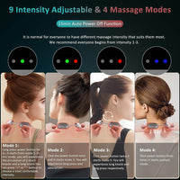 RelaxGo: Electric Neck Massager with Heat | Portable Neck Pain Relief