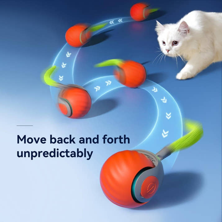 Smart 360° Rolling Toy Ball for Cats & Puppies | Active Play, Rechargeable, Intelligent Movement - Juggledrops