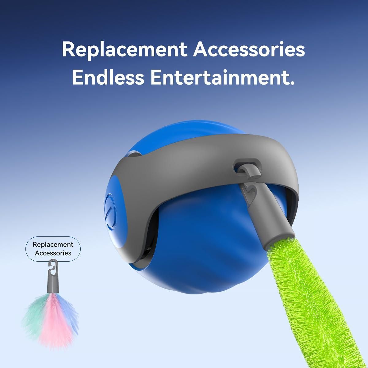 Smart 360° Rolling Toy Ball for Cats & Puppies | Active Play, Rechargeable, Intelligent Movement - Juggledrops