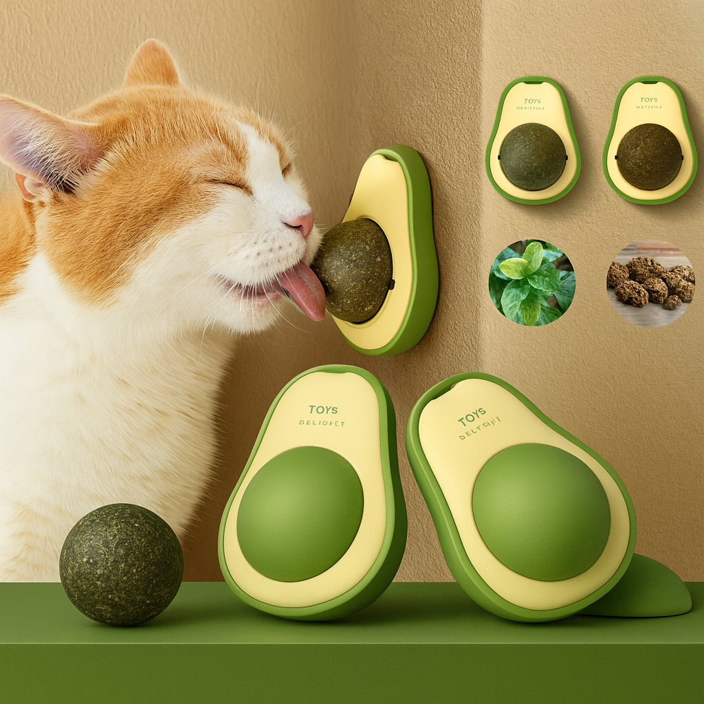 AvoMint™ Catnip Ball Toy – Interactive Rolling Treat for Cats - Juggledrops