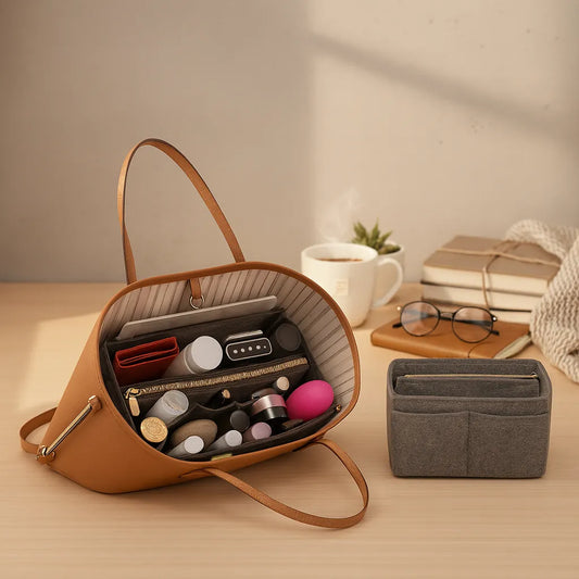 FeltEase: Premium Felt Fabric Purse Organiser with Multi-Pocket Storage - Juggledrops