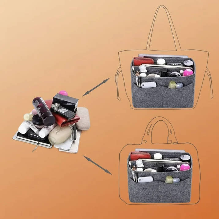 FeltEase: Premium Felt Fabric Purse Organiser with Multi-Pocket Storage - Juggledrops