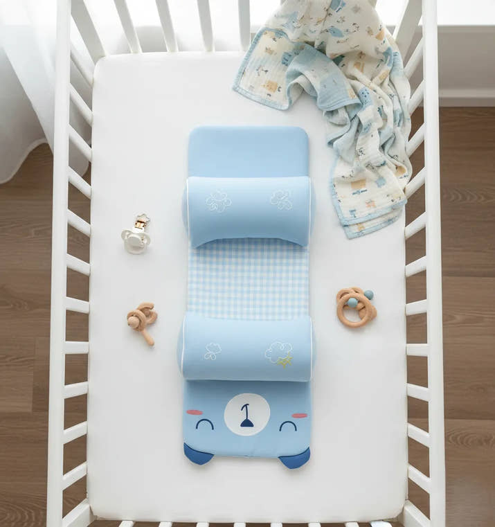 BabyNest:Newborn Head Support Pillow – Anti-Head Tilt, Breathable & Natural Millet Filling - Juggledrops
