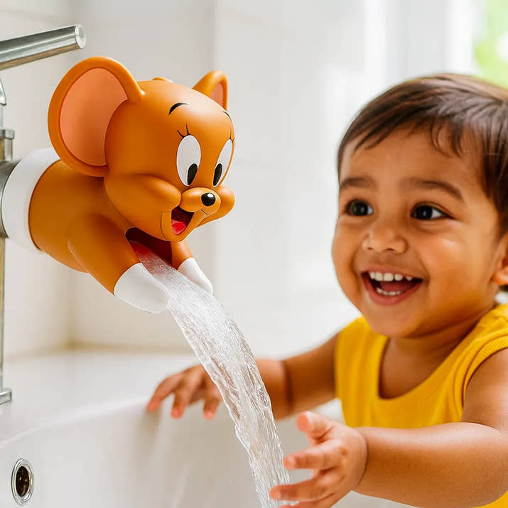 AquaToon: Faucet Extender – Tom & Jerry Style Cartoon Water Tap Attachment - Juggledrops