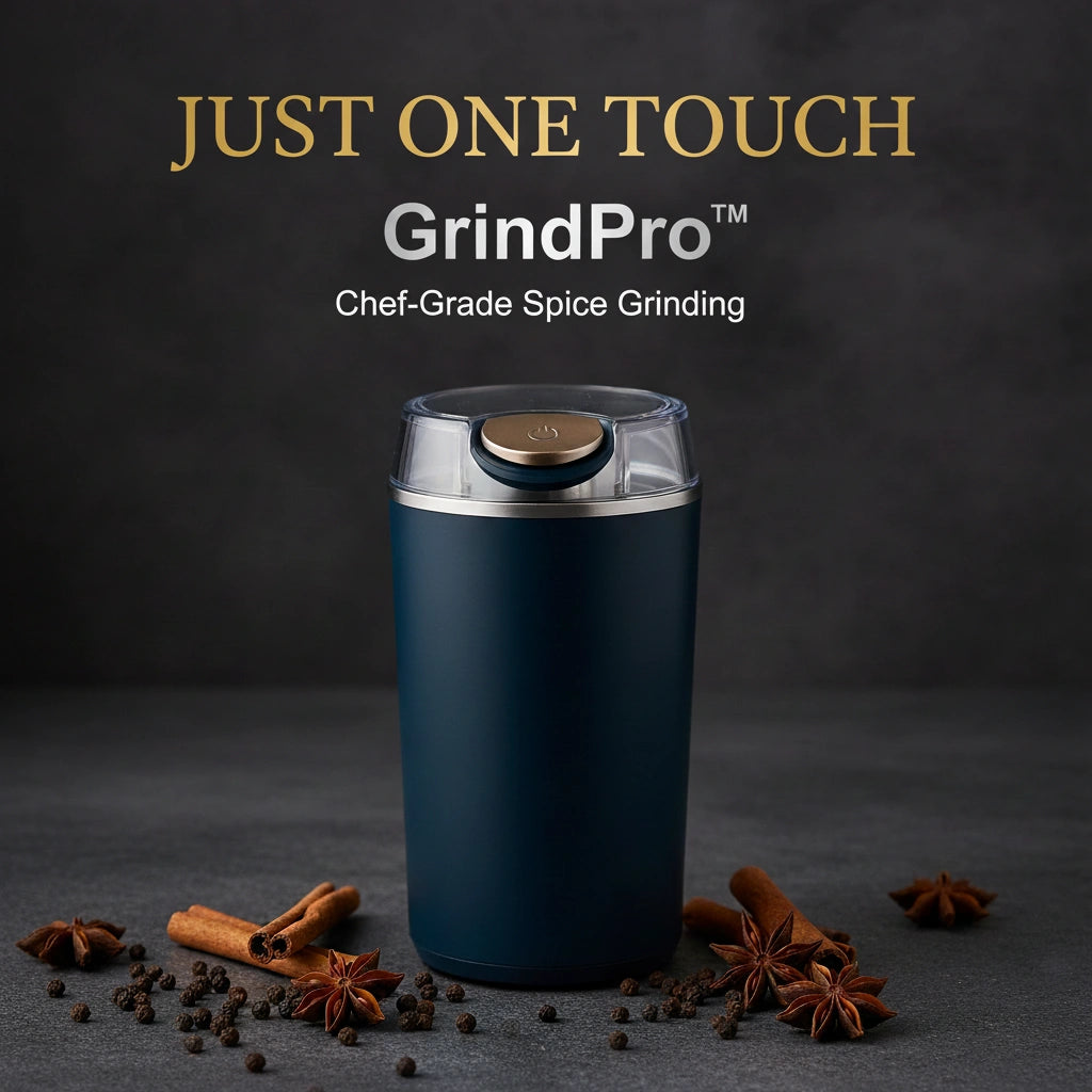 GrindPro: Electric Coffee & Spice Grinder – One-Touch Stainless Steel Grinder