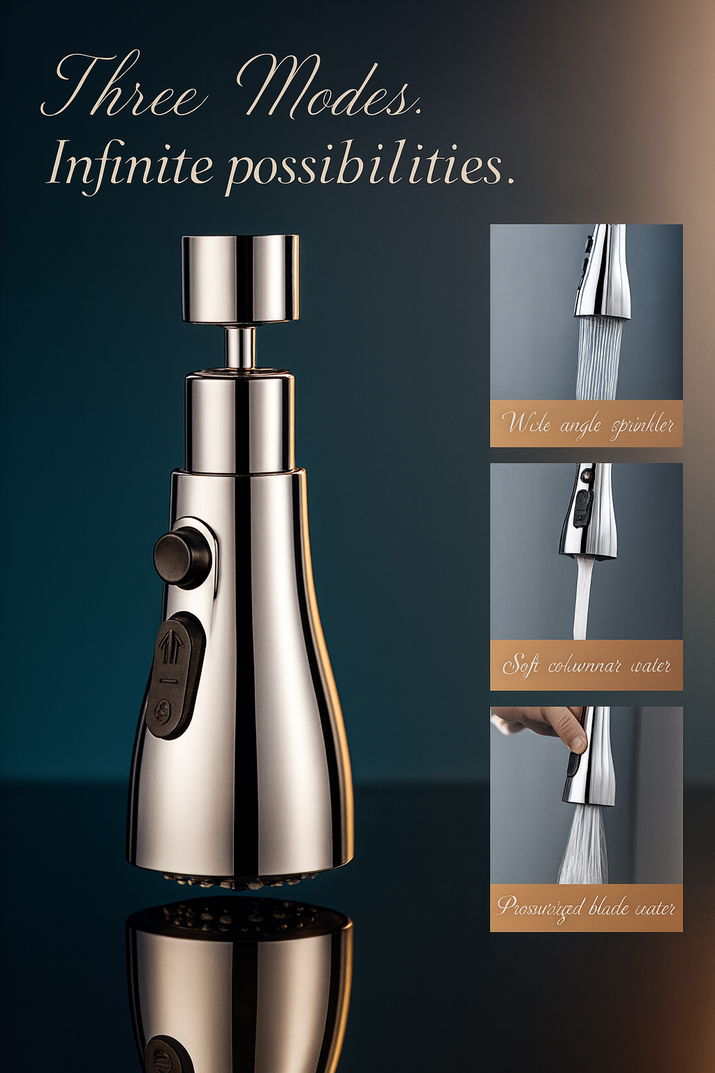 AquaFlex: 3-Mode Sink Faucet – Adjustable Stream, Spray & Jet