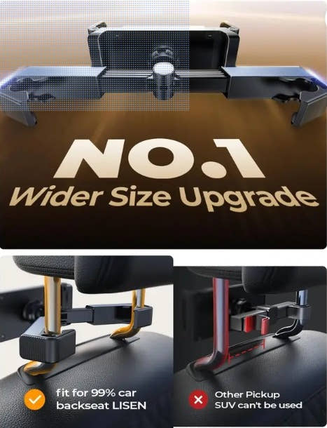 HoldUp: Car Headrest Phone & Tablet Holder – Adjustable Back Seat Mount for Kids & Travel