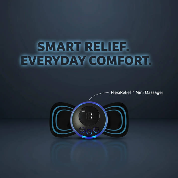 FlexiRelief: Mini Electric Massager – Rechargeable Wireless Pain Relief for Full Body