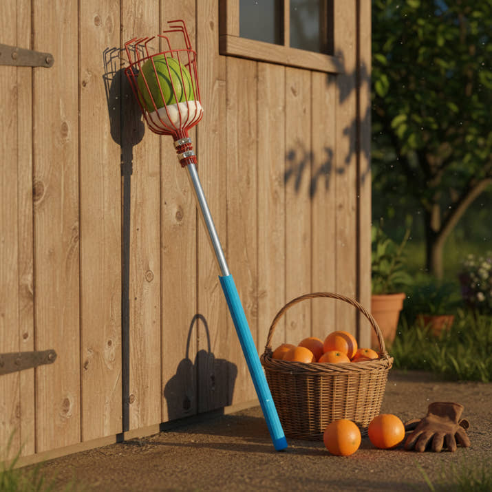 PickPro: Lightweight Metal Fruit Picker Basket for Mangoes, Apples & More