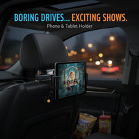 HoldUp: Car Headrest Phone & Tablet Holder – Adjustable Back Seat Mount for Kids & Travel