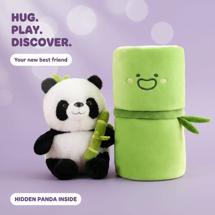BambooBuddy: Cute Panda Plush Toy with Hidden Surprise Panda Inside