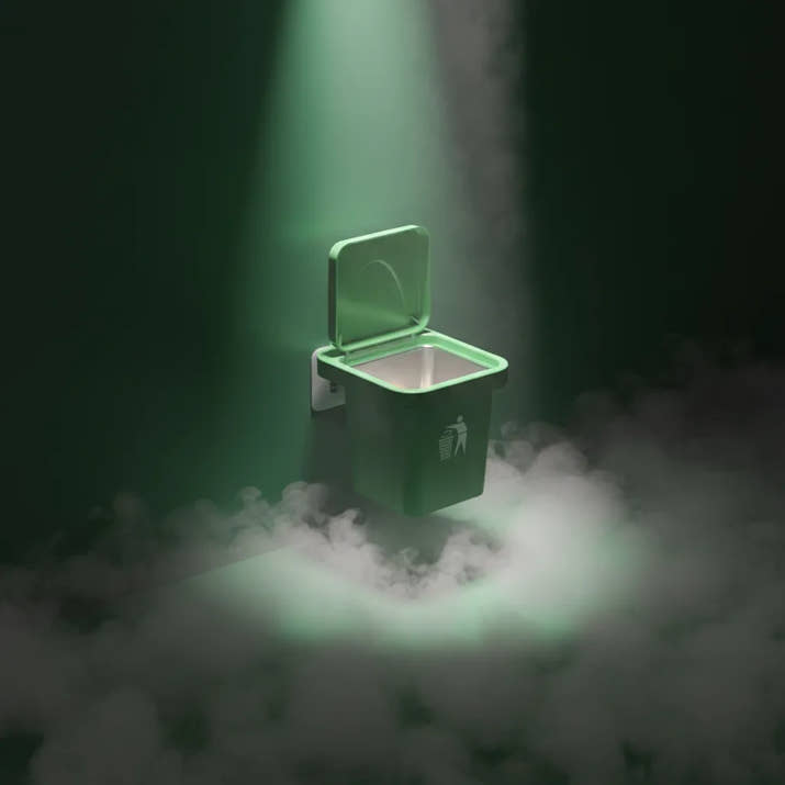 SmokeSafe :2-in-1 Steel Wall Ashtray with Removable Mini Dustbin