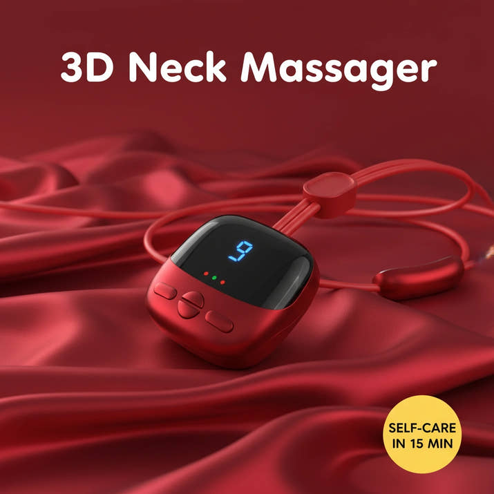 RelaxGo: Electric Neck Massager with Heat | Portable Neck Pain Relief