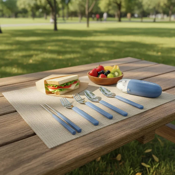 SteelGo: Portable Travel Cutlery Set – Stainless Steel Fork, Spoon & Chopsticks with Case for Office, Camping & Travel