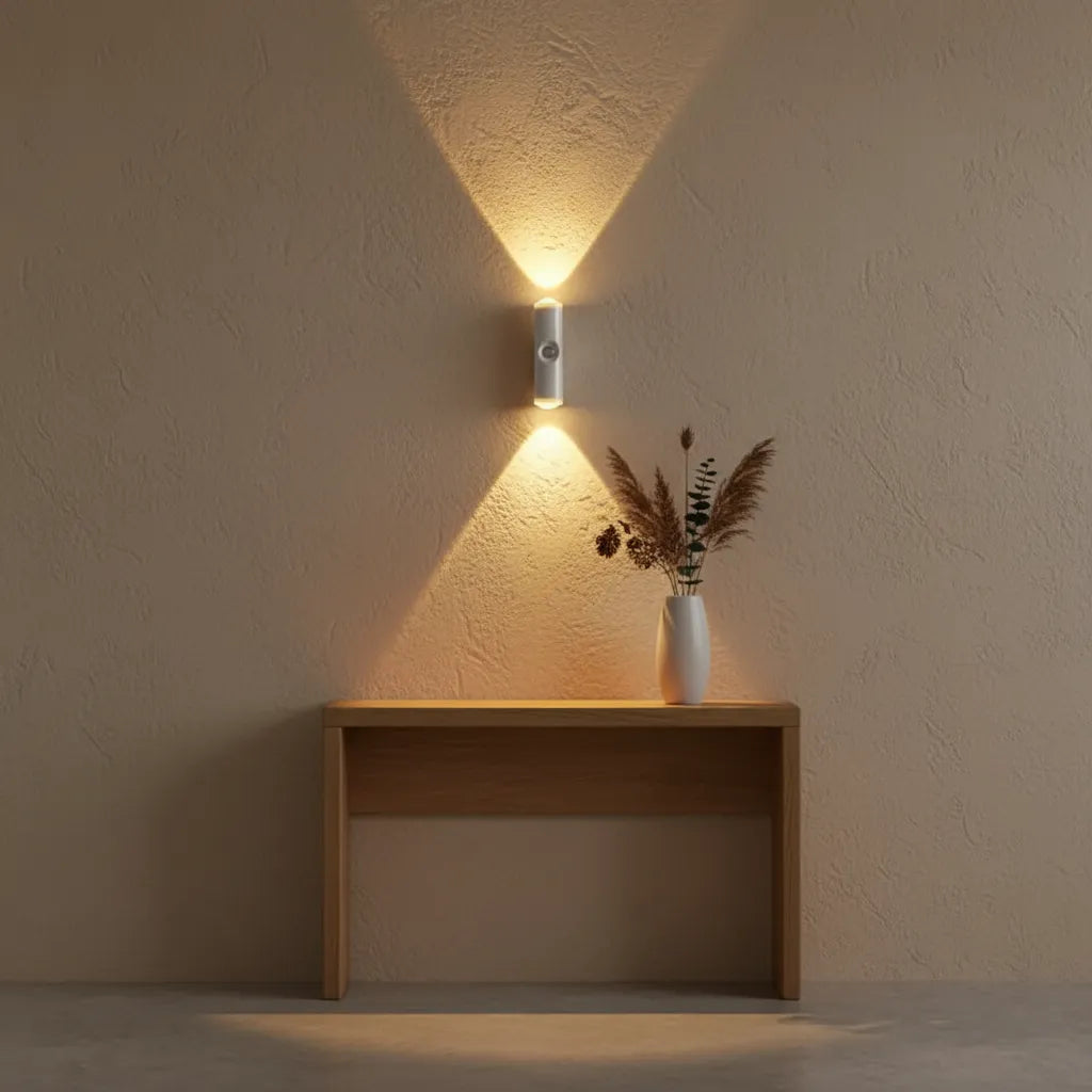 GlowEase: Magnetic Sensor LED Wall Light – 3 Color Modes, Wireless & Rechargeable