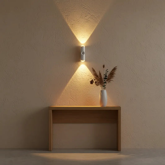 GlowEase: Magnetic Sensor LED Wall Light – 3 Color Modes, Wireless & Rechargeable