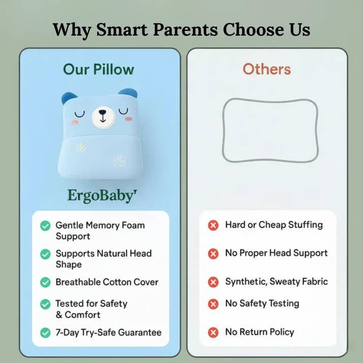 BabyNest:Newborn Head Support Pillow – Anti-Head Tilt, Breathable & Natural Millet Filling - Juggledrops