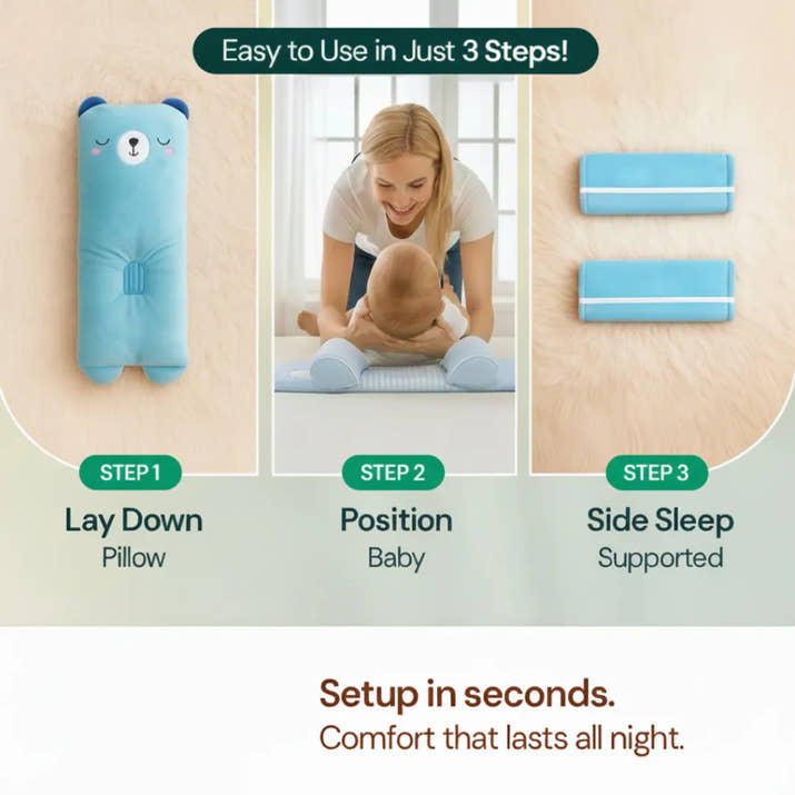 BabyNest:Newborn Head Support Pillow – Anti-Head Tilt, Breathable & Natural Millet Filling - Juggledrops