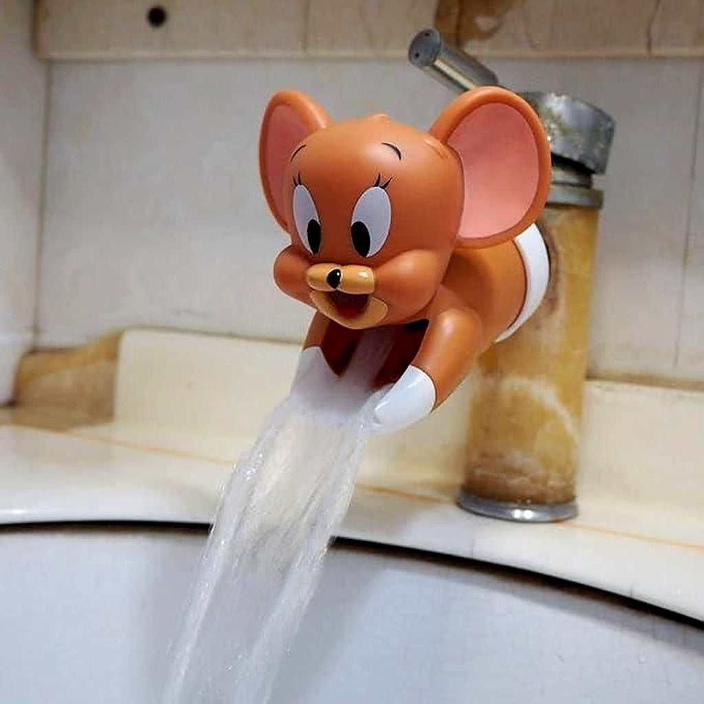 AquaToon: Faucet Extender – Tom & Jerry Style Cartoon Water Tap Attachment - Juggledrops